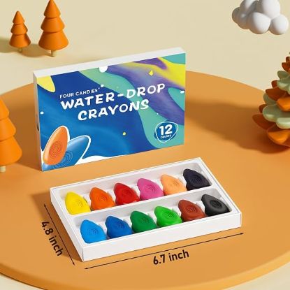 Imagen de Crayolas  de cera natural lavables gota de agua
