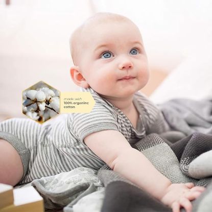 Imagen de Burt's Bees Bodies unisex para bebe 100 % algodón orgánico paquete de 5 unidades, manga corta y manga larga